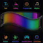 Flexible LED Display Screen For Car 92*374mm